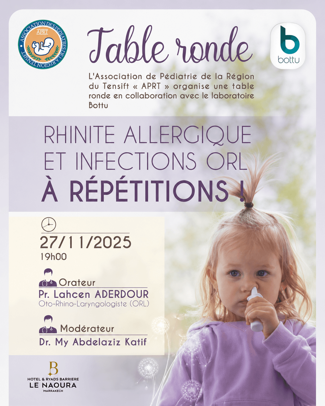 Table ronde - Rhinite allergique & infections ORL à répétition (APRT + Bottu)